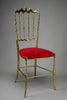 Solid Brass and Red Velvet Chiavari Chair - Furniture