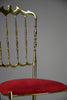 Solid Brass and Red Velvet Chiavari Chair - Furniture
