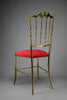 Solid Brass and Red Velvet Chiavari Chair - Furniture