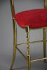 Solid Brass and Red Velvet Chiavari Chair - Furniture