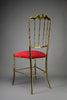 Solid Brass and Red Velvet Chiavari Chair - Furniture
