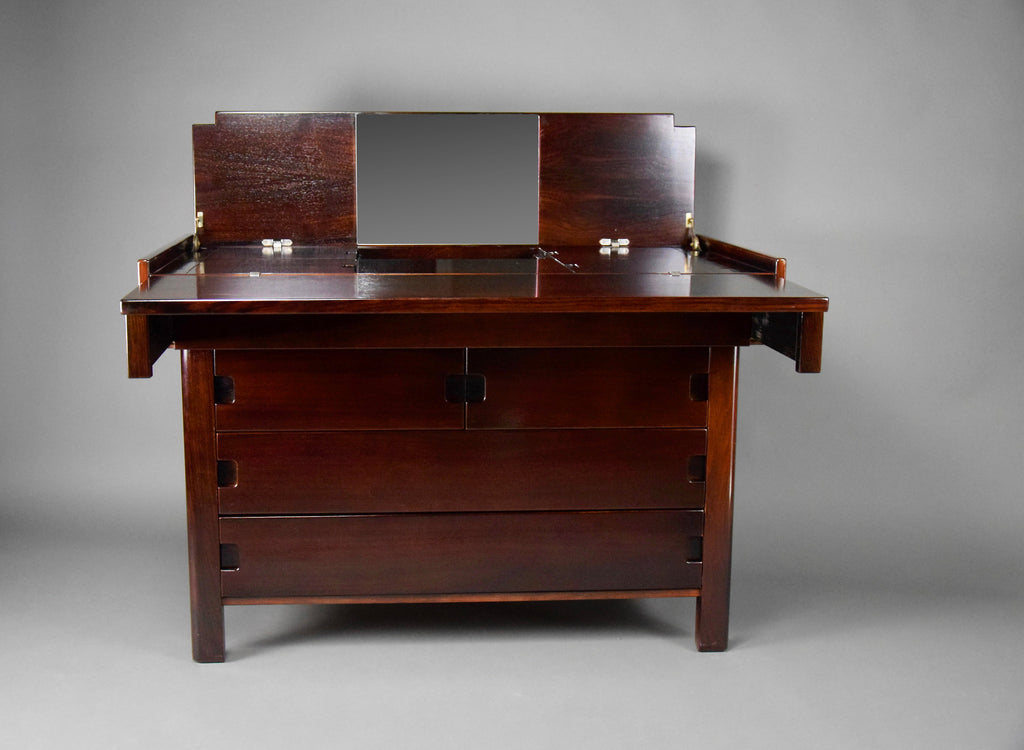 Stylish Italian 1970’s chest of drawers vanity and writing desk Unending by Ernesto Radaelli - Furniture