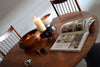 Stylish mid century Jatoba wood dining room set designed by Helge Sibast - Furniture