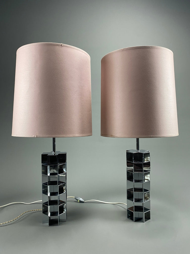 Stylish Pair of Hollywood Regency Table Lamps - Lighting