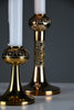 Three Scandinavian modern Pitsi copper candlesticks by Pentti Sarpaneva for Turun Hopea Finland - Candleholder