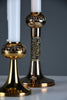 Three Scandinavian modern Pitsi copper candlesticks by Pentti Sarpaneva for Turun Hopea Finland - Candleholder