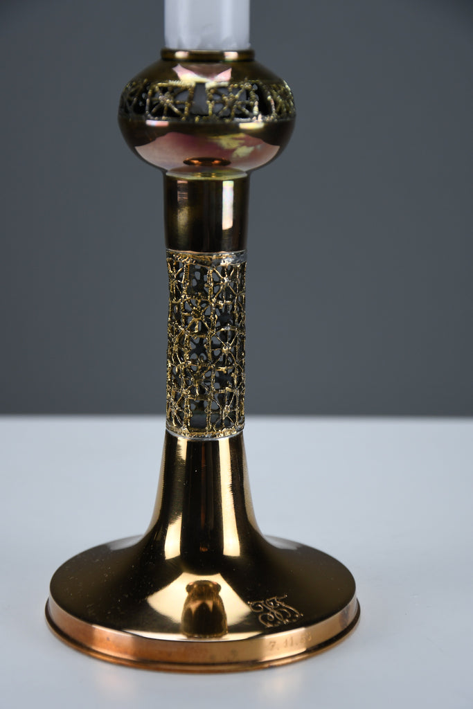 Three Scandinavian modern Pitsi copper candlesticks by Pentti Sarpaneva for Turun Hopea Finland - Candleholder