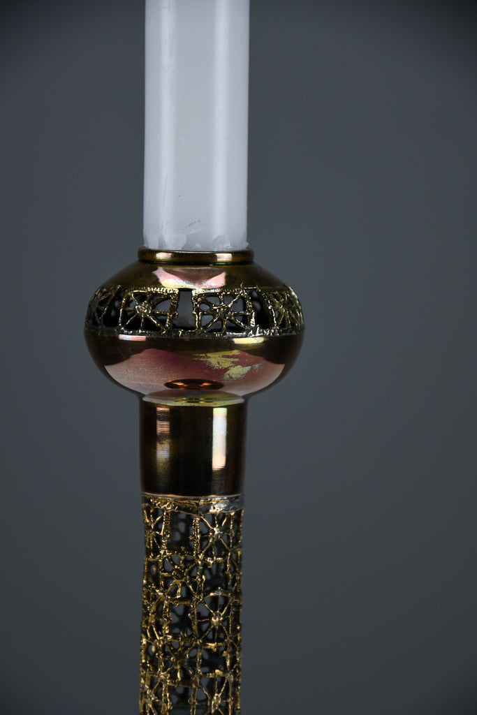 Three Scandinavian modern Pitsi copper candlesticks by Pentti Sarpaneva for Turun Hopea Finland - Candleholder