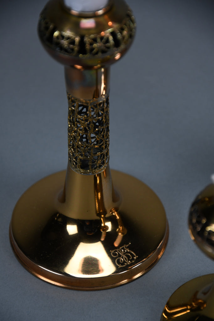 Three Scandinavian modern Pitsi copper candlesticks by Pentti Sarpaneva for Turun Hopea Finland - Candleholder