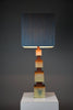 Unique 1960s sculptural ceramic table lamp with custom shade - Lighting