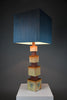 Unique 1960s sculptural ceramic table lamp with custom shade - Lighting