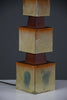 Unique 1960s sculptural ceramic table lamp with custom shade - Lighting