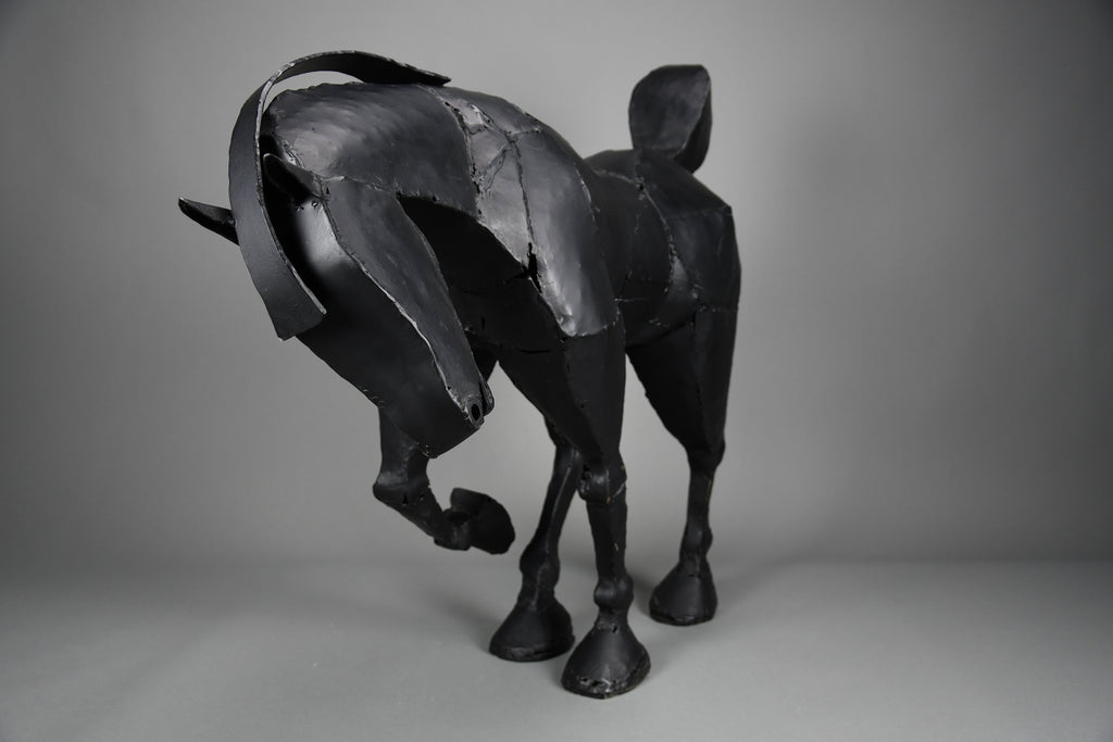 Unique Welded Iron Horse Sculpture by Lida Boonstra 1998 - Decor