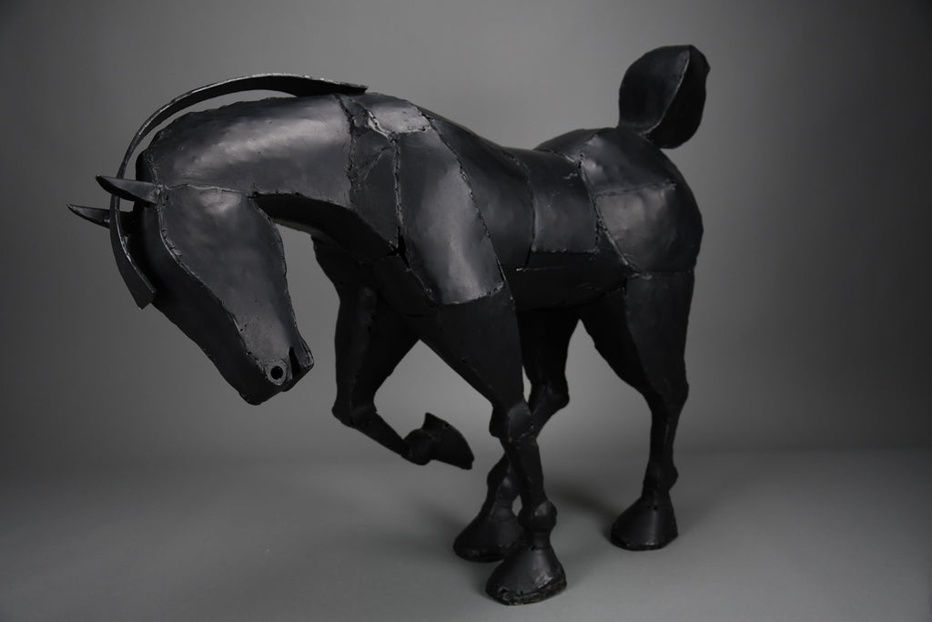 Unique Welded Iron Horse Sculpture by Lida Boonstra 1998 - Decor