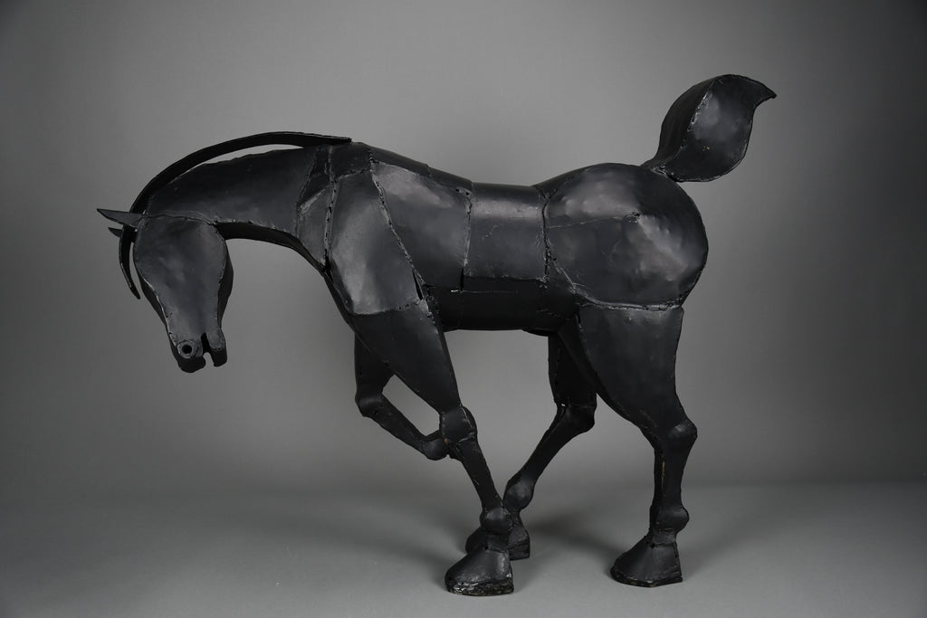 Unique Welded Iron Horse Sculpture by Lida Boonstra 1998 - Decor