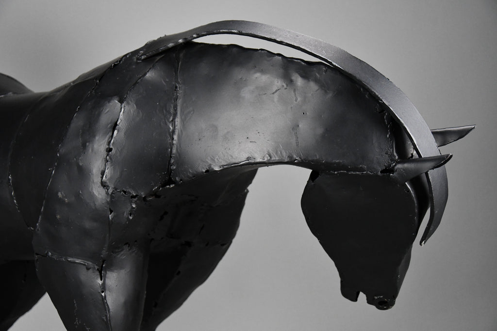 Unique Welded Iron Horse Sculpture by Lida Boonstra 1998 - Decor