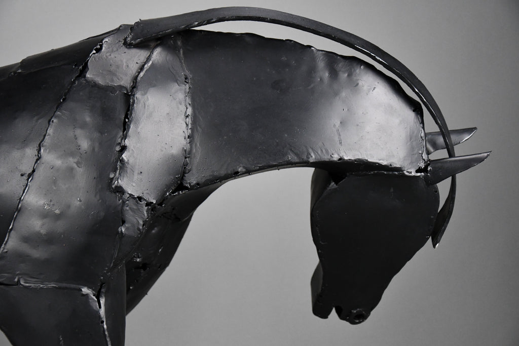 Unique Welded Iron Horse Sculpture by Lida Boonstra 1998 - Decor