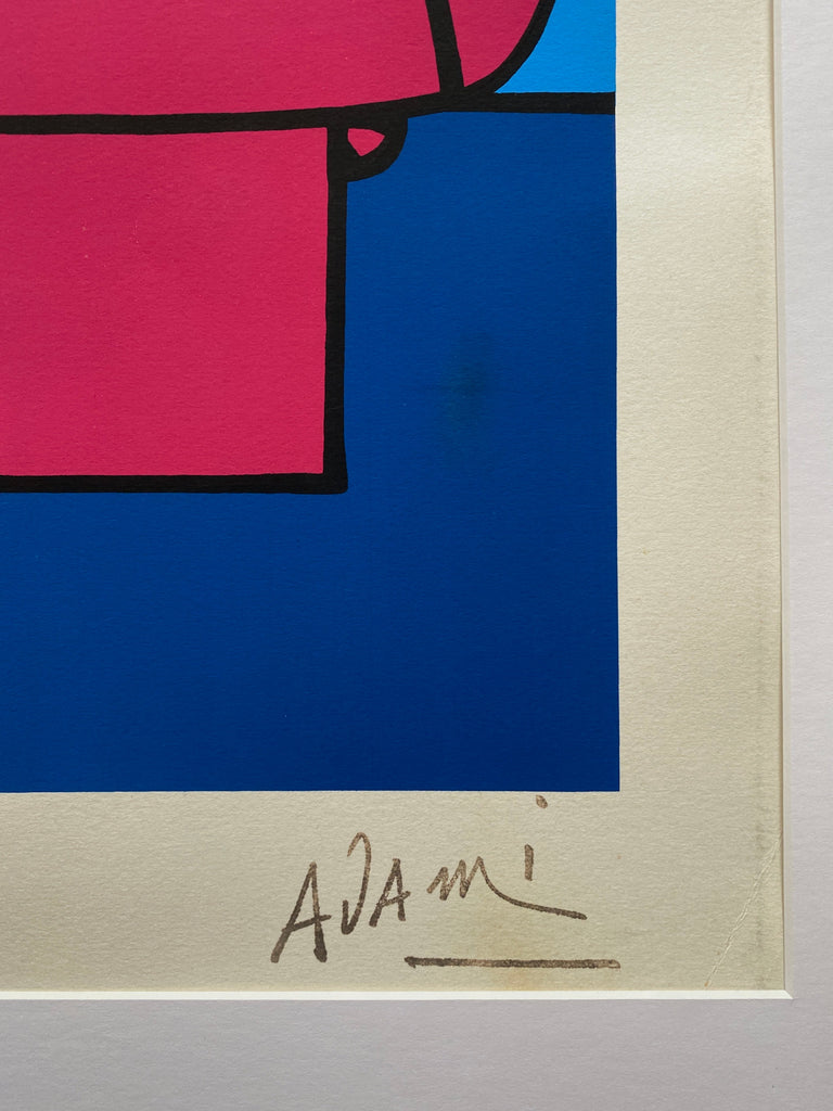 Valerio Adami signed lithograph printed by Euro Art Italy 1970 - Art