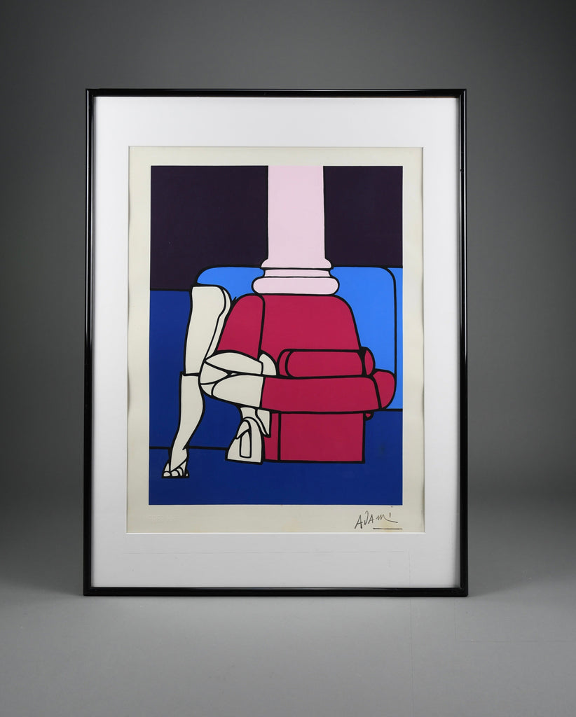 Valerio Adami signed lithograph printed by Euro Art Italy 1970 - Art