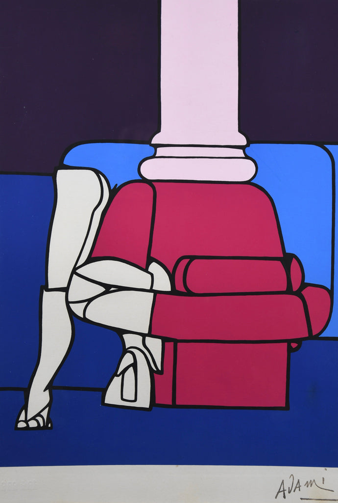 Valerio Adami signed lithograph printed by Euro Art Italy 1970 - Art
