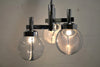 Venini Mid-Century Modern Glass and Chrome Ceiling Lamp - Lighting