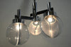 Venini Mid-Century Modern Glass and Chrome Ceiling Lamp - Lighting