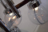Venini Mid-Century Modern Glass and Chrome Ceiling Lamp - Lighting