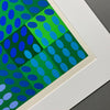 Victor Vasarely signed Op Art composition in Blue and Green - Art