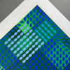Victor Vasarely signed Op Art composition in Blue and Green - Art