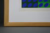 Victor Vasarely signed Op Art composition in Blue and Green - Art