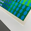 Victor Vasarely signed Op Art composition in Blue and Green - Art