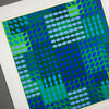 Victor Vasarely signed Op Art composition in Blue and Green - Art