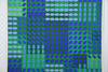 Victor Vasarely signed Op Art composition in Blue and Green - Art