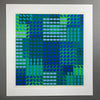 Victor Vasarely signed Op Art composition in Blue and Green - Art