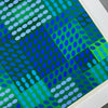 Victor Vasarely signed Op Art composition in Blue and Green - Art