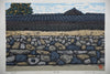 Wall in Hagi traditional Japanese contemporary woodblock print. - Art