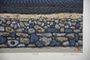 Wall in Hagi traditional Japanese contemporary woodblock print. - Art