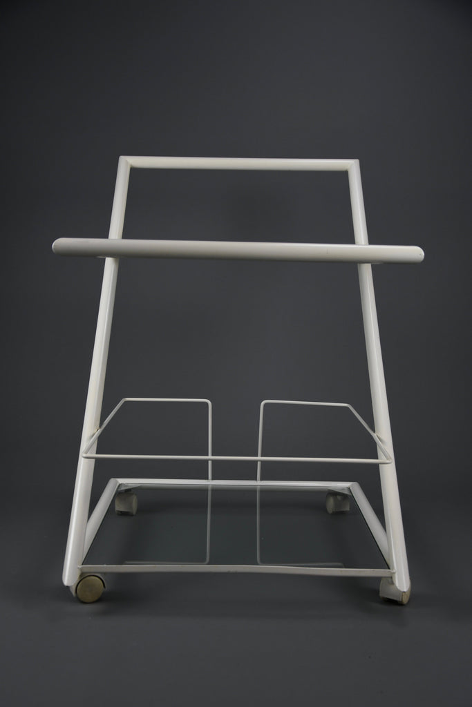 White 1960s Dutch modernist serving bar trolley - Furniture