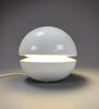 White Ceramic Mid-Century Modern Round Italian Table Lamp - Lighting