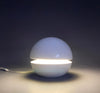 White Ceramic Mid-Century Modern Round Italian Table Lamp - Lighting