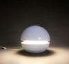 White Ceramic Mid-Century Modern Round Italian Table Lamp - Lighting