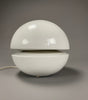 White Ceramic Mid-Century Modern Round Italian Table Lamp - Lighting