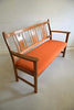 Yngve Ekström Orange and Brown Pine Two-Seat Bench - Furniture