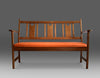 Yngve Ekström Orange and Brown Pine Two-Seat Bench - Furniture
