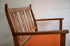 Yngve Ekström Orange and Brown Pine Two-Seat Bench - Furniture