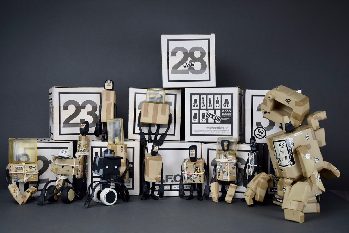 one of a kind complete set of s.f.c.c. 2003 designer toys by